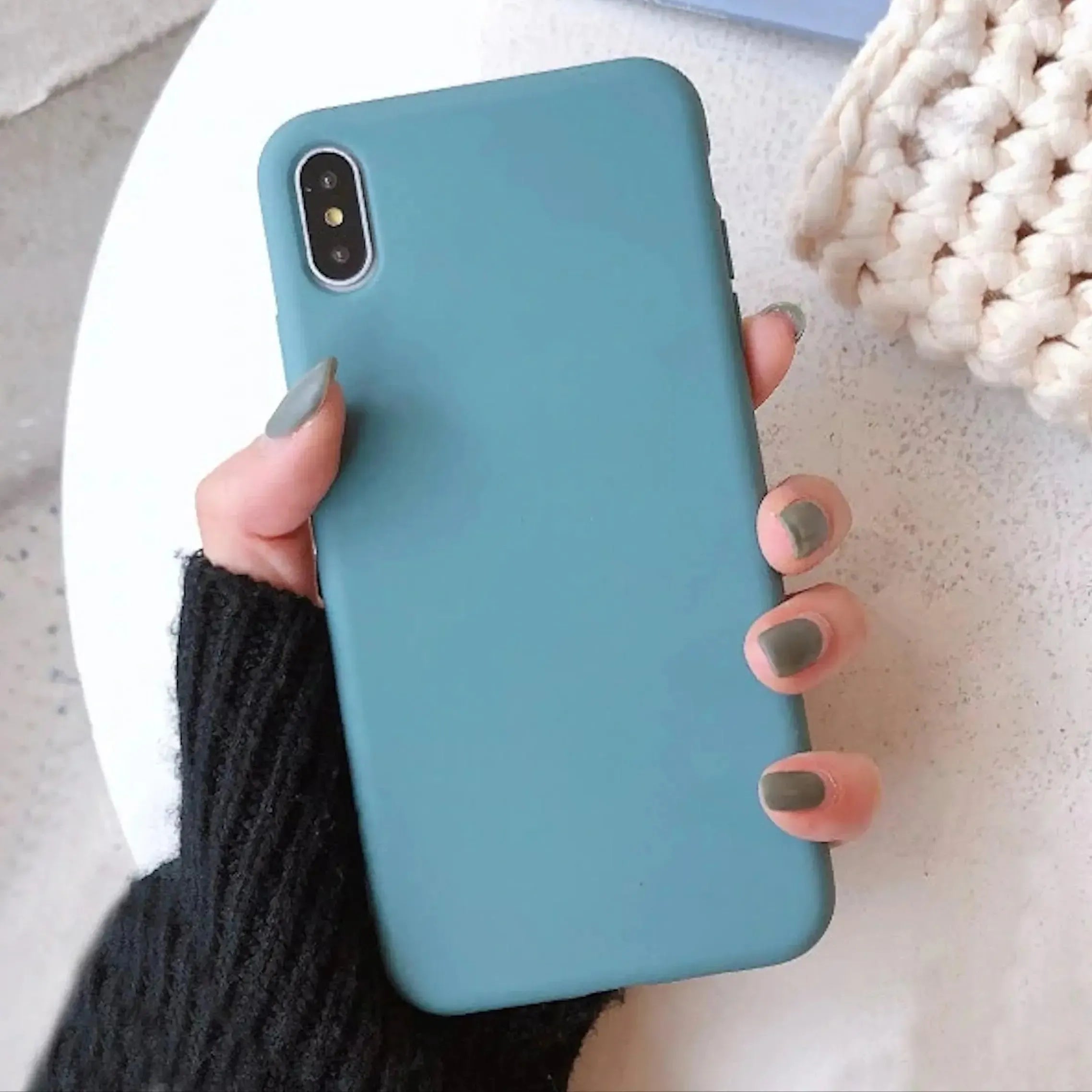 Liquid Silicone Case For Apple iPhone XR Luxury Thin Phone Cover Cactus