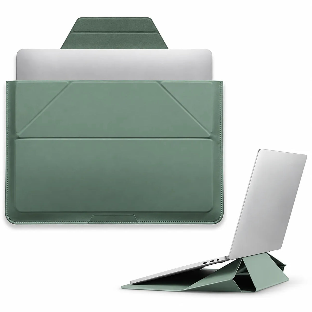 MOFT Carry Sleeve With Built-In Invisible Stand & Storage 16'' Seafoam