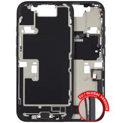 Mid Frame Housing W/ Charging Port Flex & Small Parts For I Phone 16 Pro (Eu / Global Version) (Used Oem Pull: Grade A) (Black Titanium)