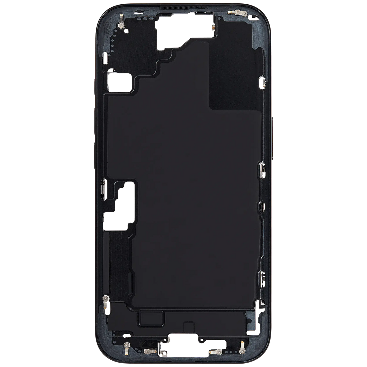 Mid Frame Housing W/ Small Parts For I Phone 16 (Eu / Global Version) (Used Oem Pull: Grade A) (Black)