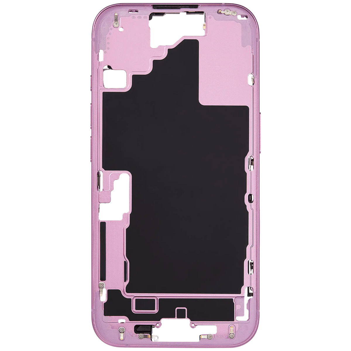 Mid Frame Housing W/ Small Parts For I Phone 16 (Eu / Global Version) (Used Oem Pull: Grade A) (Pink)