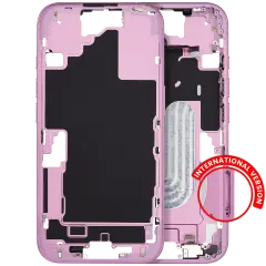 Mid Frame Housing W/ Small Parts For I Phone 16 (Eu / Global Version) (Used Oem Pull: Grade A) (Pink)