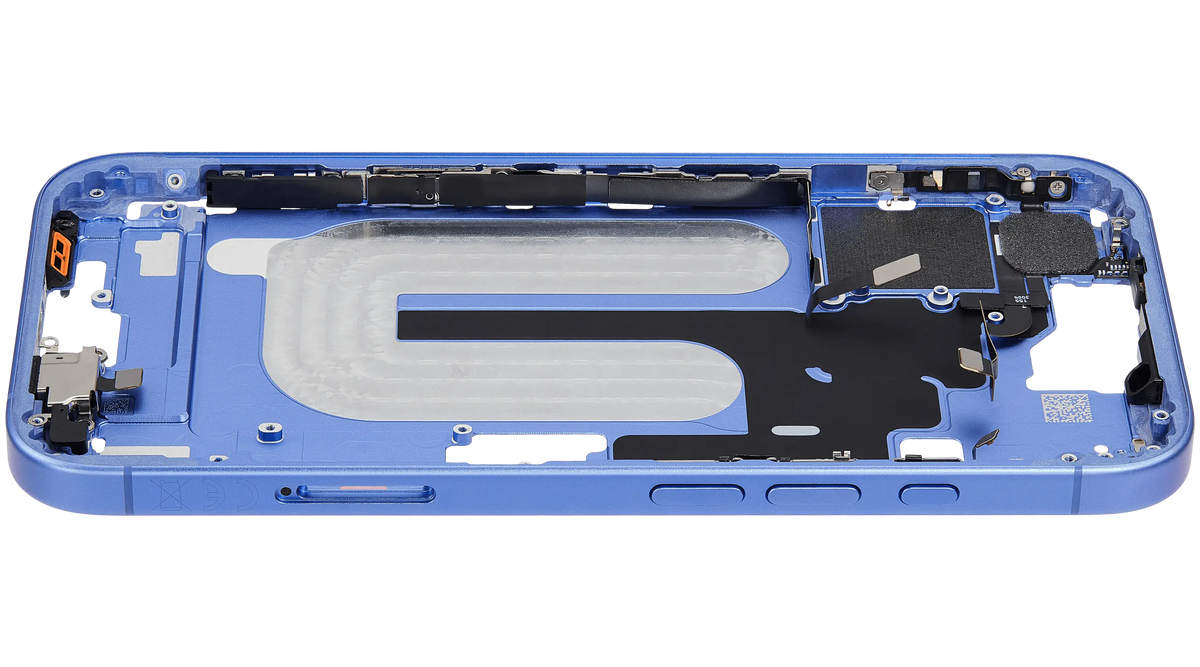 Mid Frame Housing W/ Small Parts For I Phone 16 (Eu / Global Version) (Used Oem Pull: Grade A) (Ultramarine)
