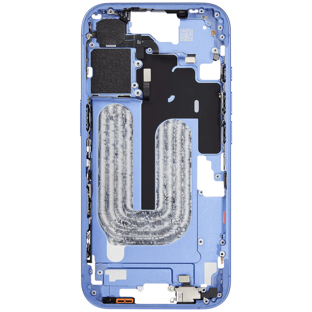 Mid Frame Housing W/ Small Parts For I Phone 16 (Eu / Global Version) (Used Oem Pull: Grade A) (Ultramarine)