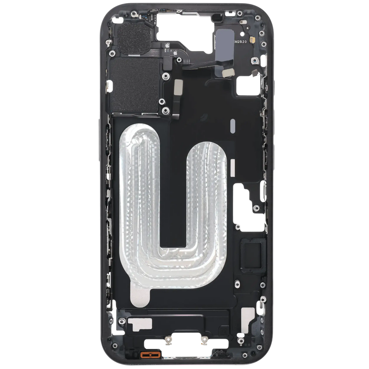 Mid Frame Housing W/ Small Parts For I Phone 16 (Eu / Global Version) (Used Oem Pull: Grade B) (Black)