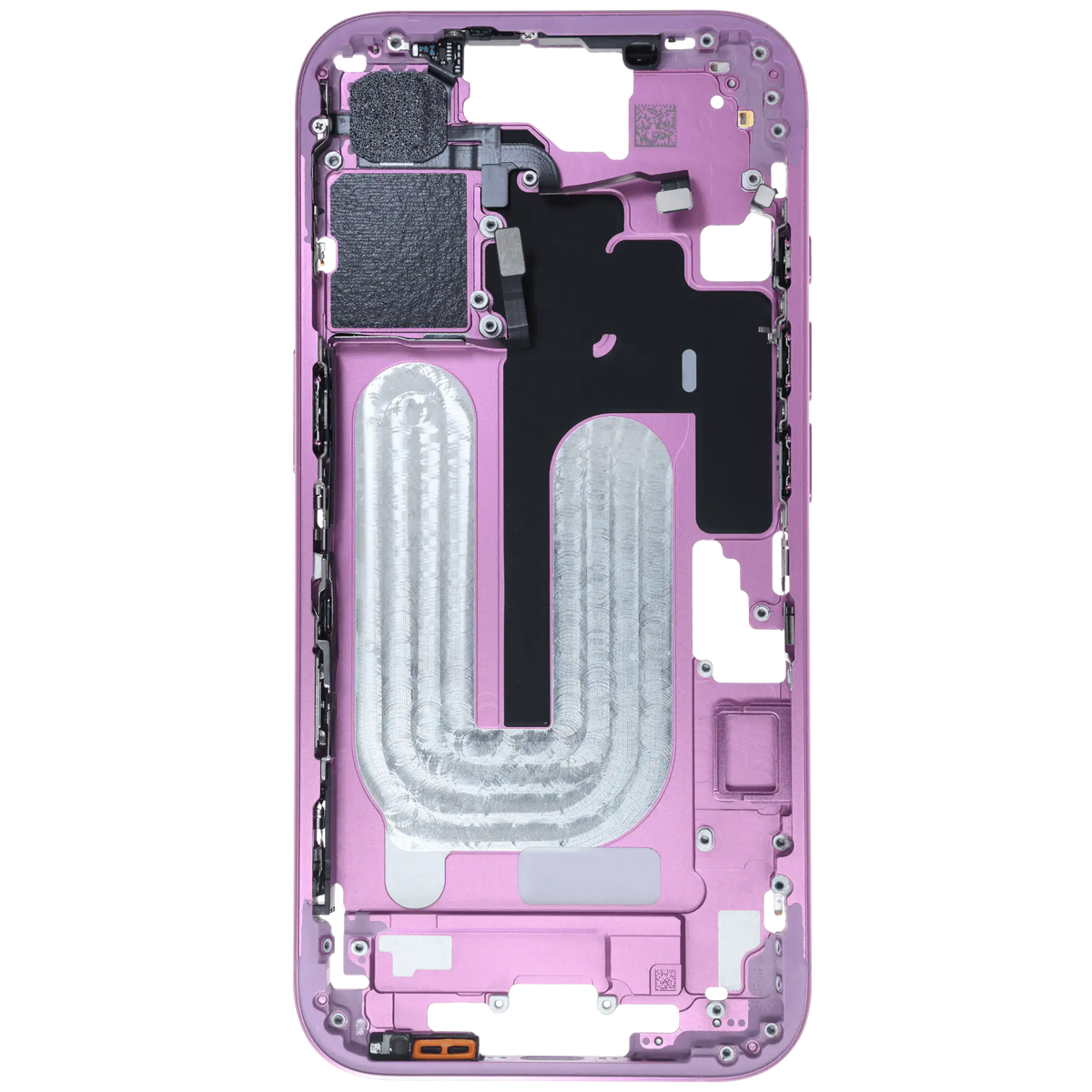 Mid Frame Housing W/ Small Parts For I Phone 16 (Eu / Global Version) (Used Oem Pull: Grade B) (Pink)