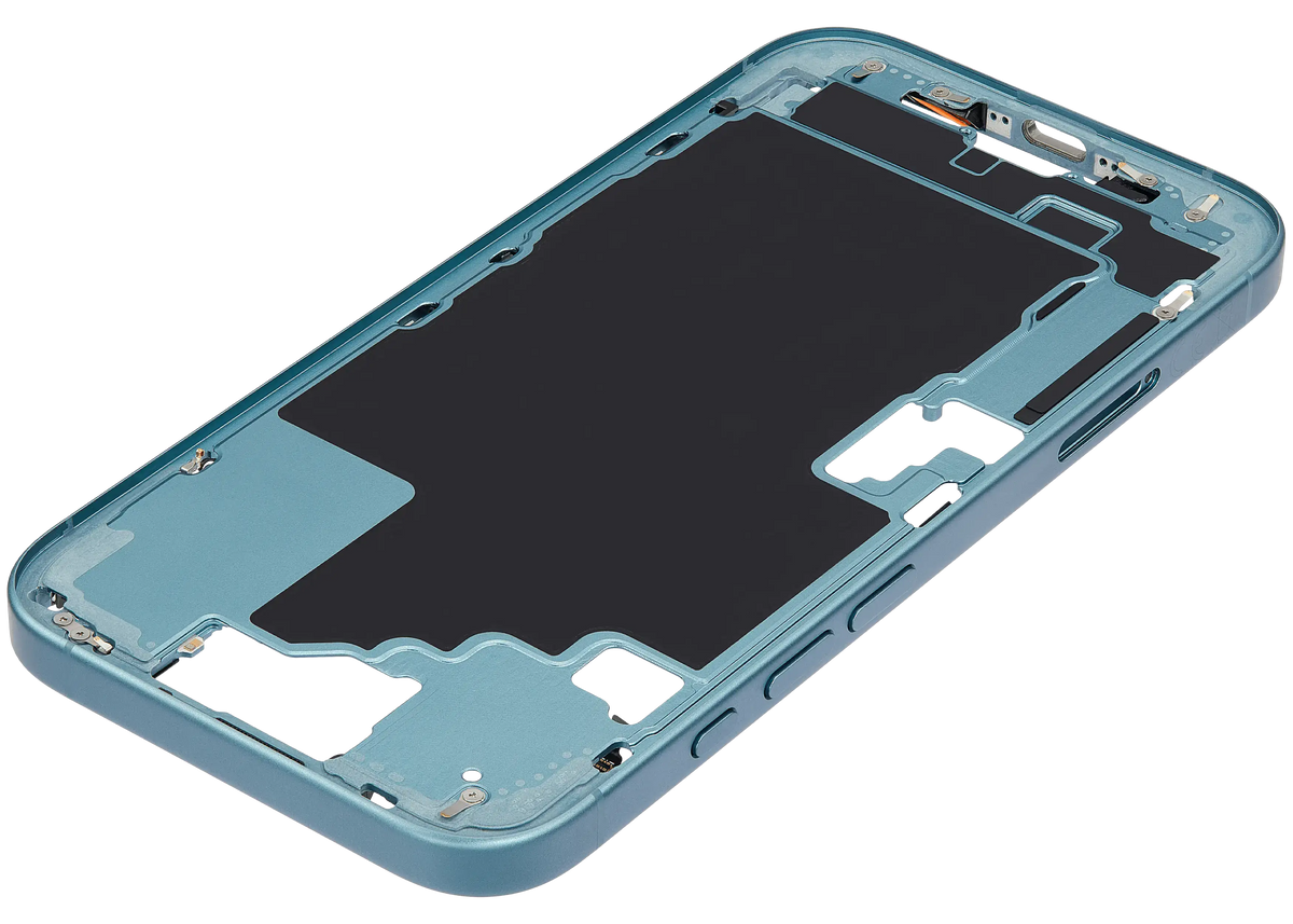 Mid Frame Housing W/ Small Parts For I Phone 16 (Eu / Global Version) (Used Oem Pull: Grade B) (Teal)