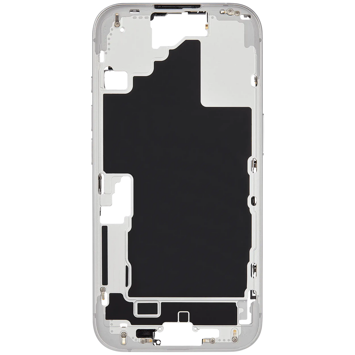 Mid Frame Housing W/ Small Parts For I Phone 16 (Eu / Global Version) (Used Oem Pull: Grade B) (White)
