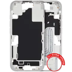 Mid Frame Housing W/ Small Parts For I Phone 16 (Eu / Global Version) (Used Oem Pull: Grade B) (White)