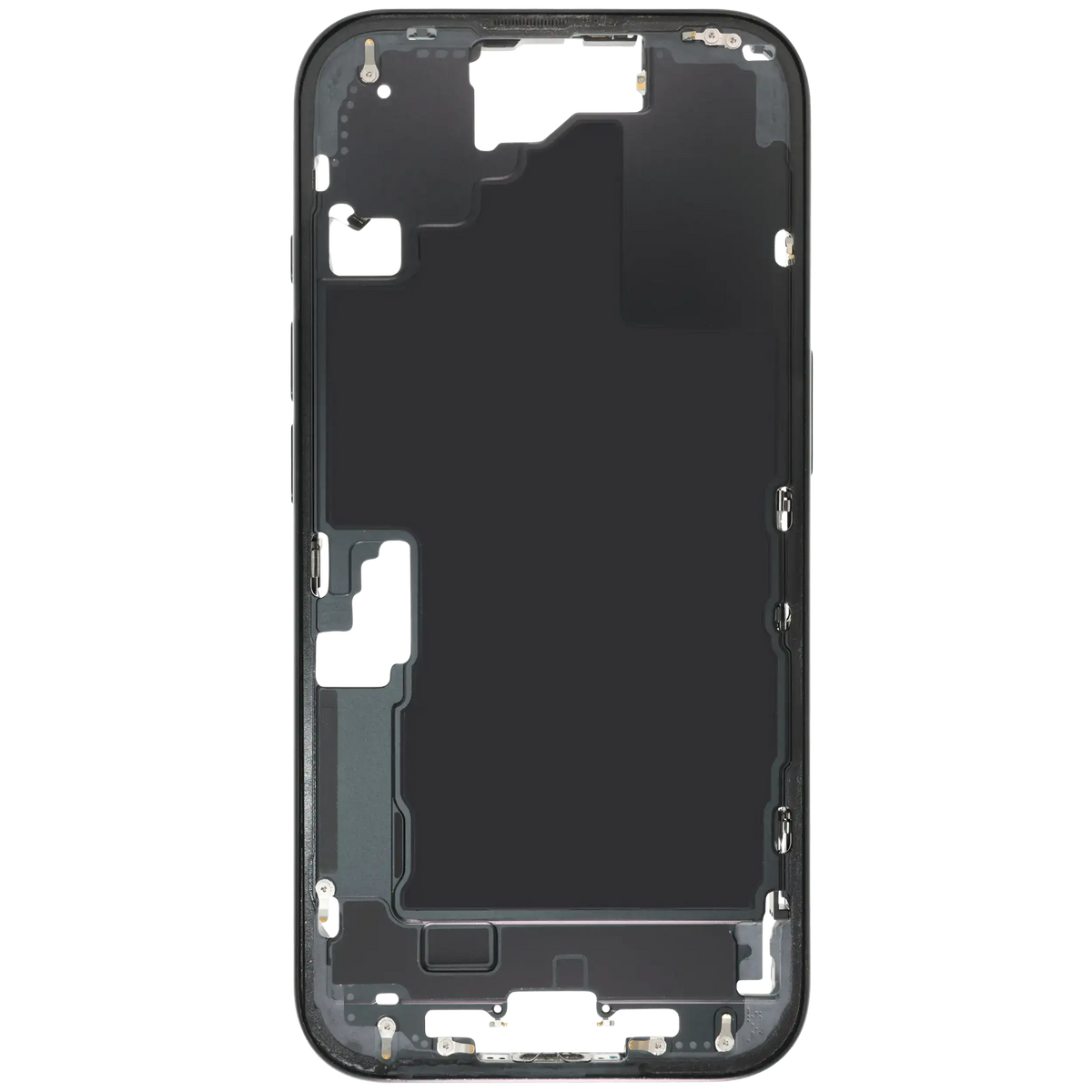 Mid Frame Housing W/ Small Parts For I Phone 16 (Eu / Global Version) (Used Oem Pull: Grade C) (Black)