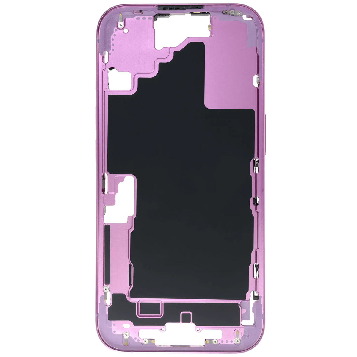 Mid Frame Housing W/ Small Parts For I Phone 16 (Eu / Global Version) (Used Oem Pull: Grade C) (Pink)
