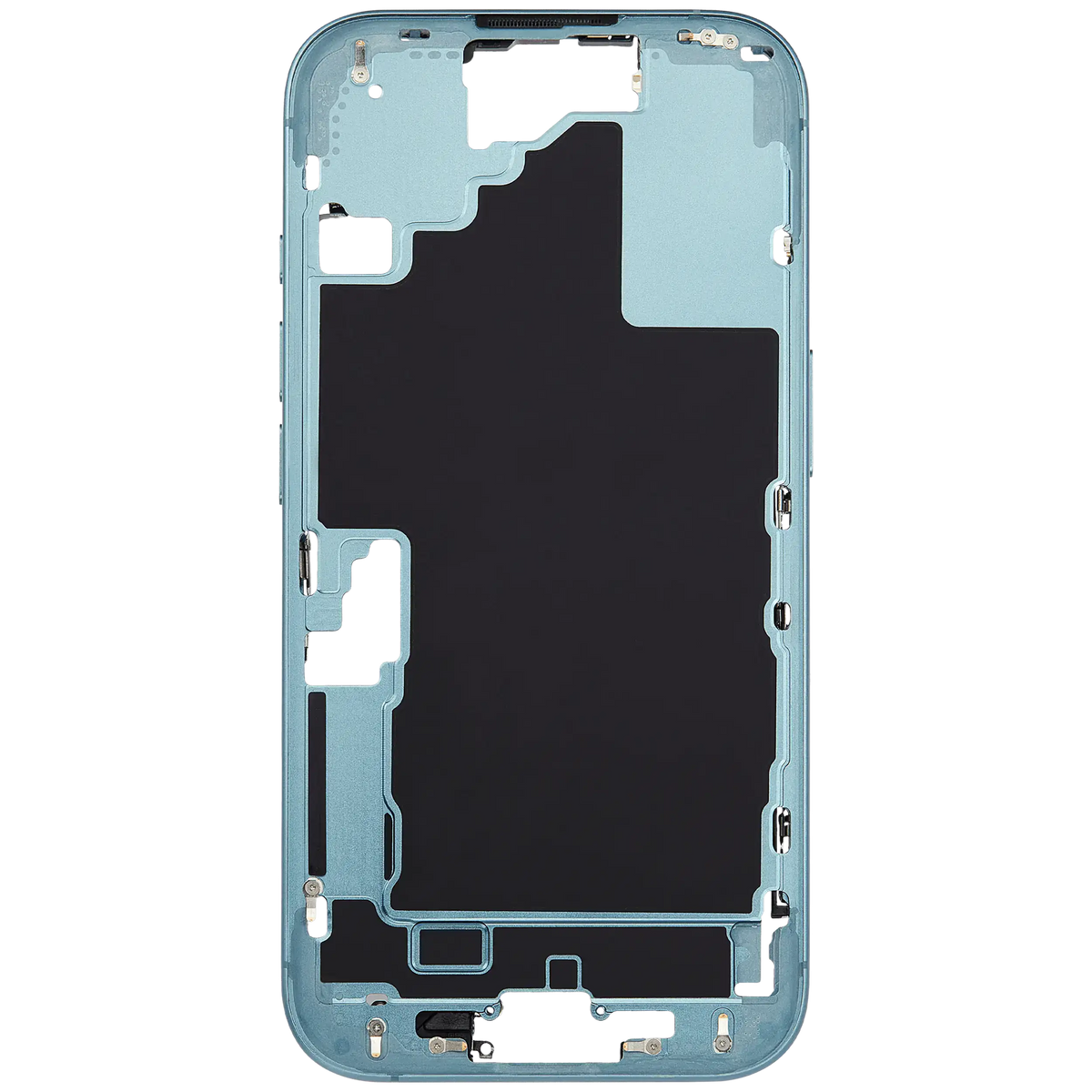 Mid Frame Housing W/ Small Parts For I Phone 16 (Eu / Global Version) (Used Oem Pull: Grade C) (Teal)