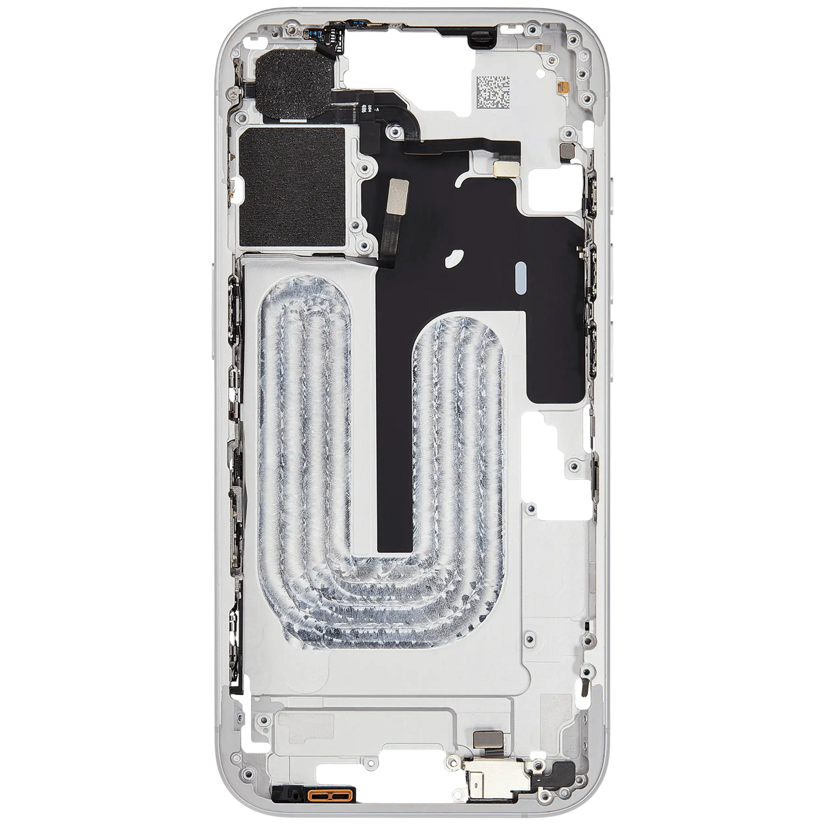 Mid Frame Housing W/ Small Parts For I Phone 16 (Eu / Global Version) (Used Oem Pull: Grade C) (White)