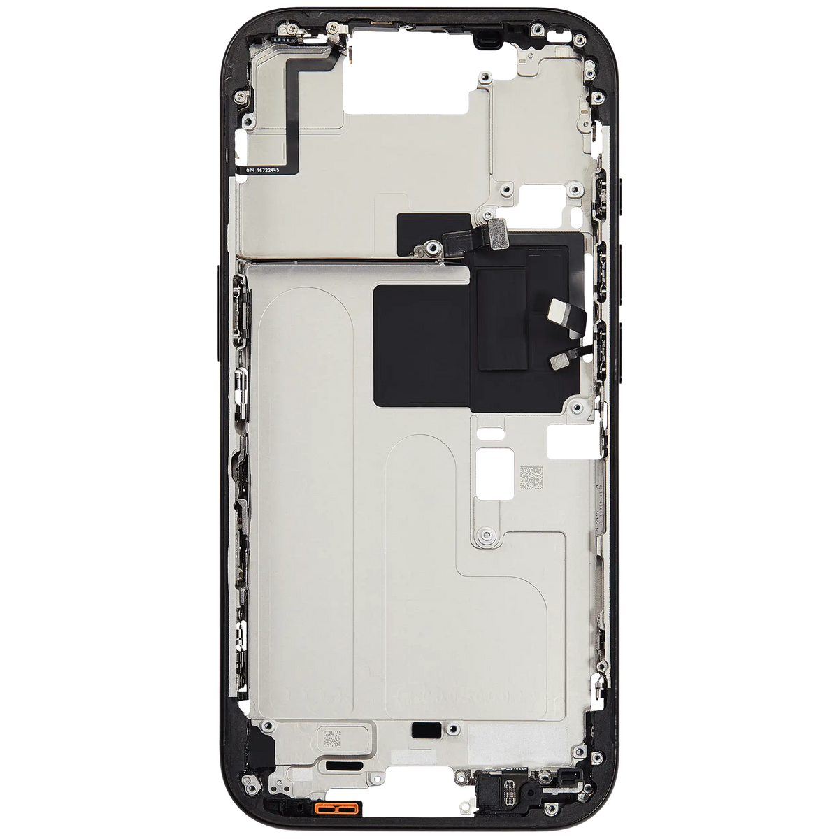 Mid Frame Housing W/ Small Parts For I Phone 16 Pro (Eu / Global Version) (Used Oem Pull: Grade A) (Black Titanium)