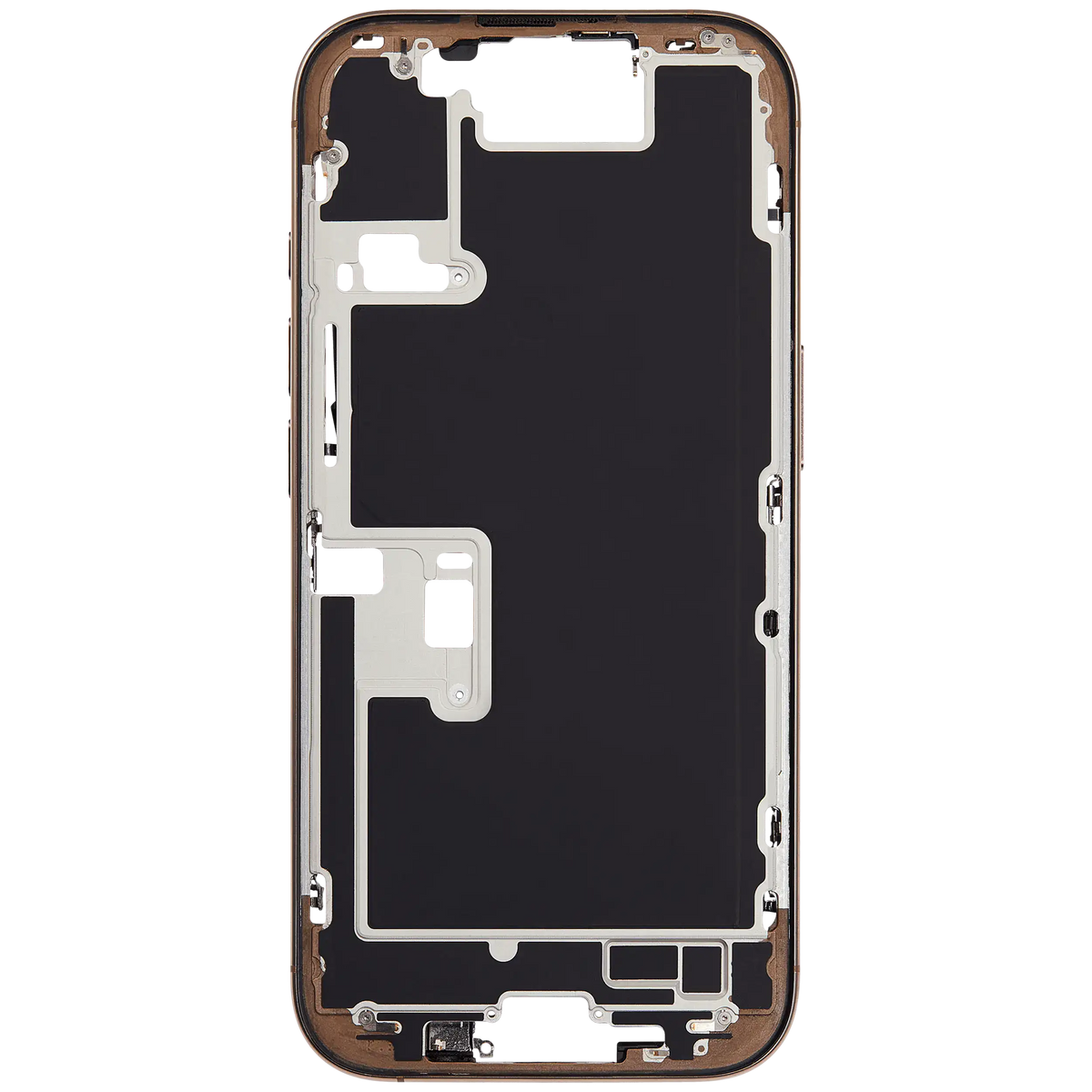 Mid Frame Housing W/ Small Parts For I Phone 16 Pro (Eu / Global Version) (Used Oem Pull: Grade A) (Desert Titanium)