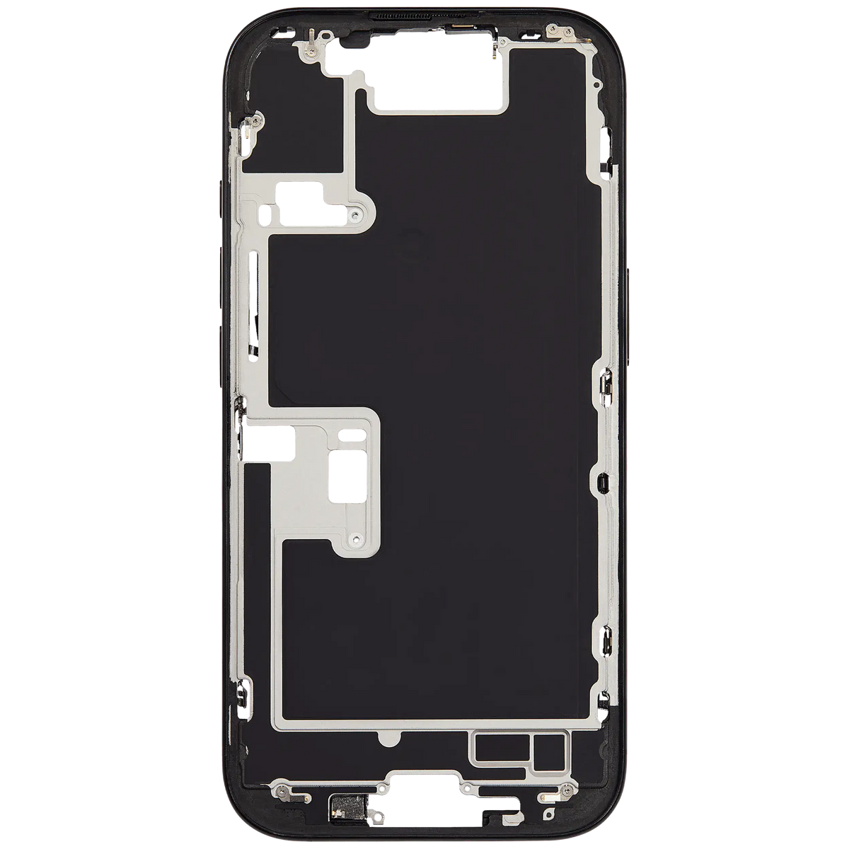 Mid Frame Housing W/ Small Parts For I Phone 16 Pro (Eu / Global Version) (Used Oem Pull: Grade B) (Black Titanium)