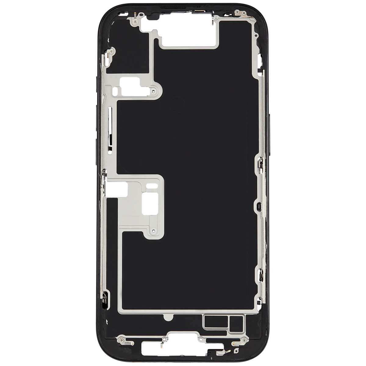 Mid Frame Housing W/ Small Parts For I Phone 16 Pro (Us Version) (Used Oem Pull: Grade A) (Black Titanium)