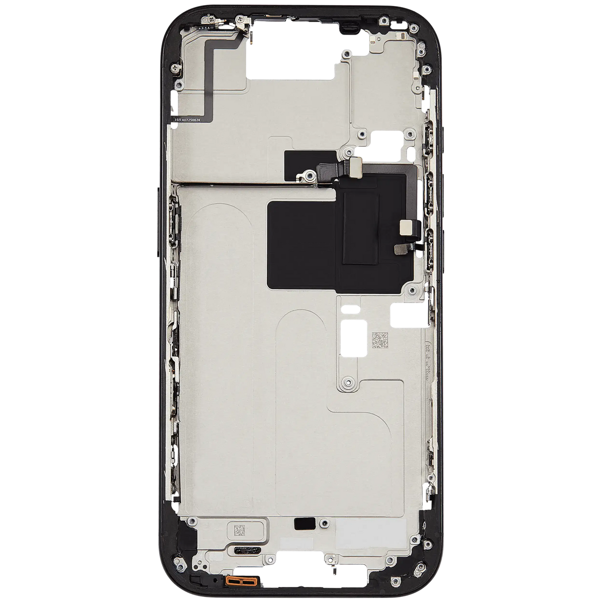 Mid Frame Housing W/ Small Parts For I Phone 16 Pro (Us Version) (Used Oem Pull: Grade A) (Black Titanium)