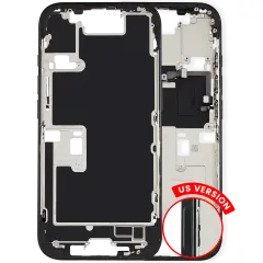 Mid Frame Housing W/ Small Parts For I Phone 16 Pro (Us Version) (Used Oem Pull: Grade A) (Black Titanium)