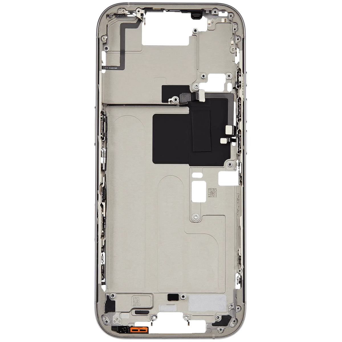 Mid Frame Housing W/ Small Parts For I Phone 16 Pro (Us Version) (Used Oem Pull: Grade A) (Natural Titanium)