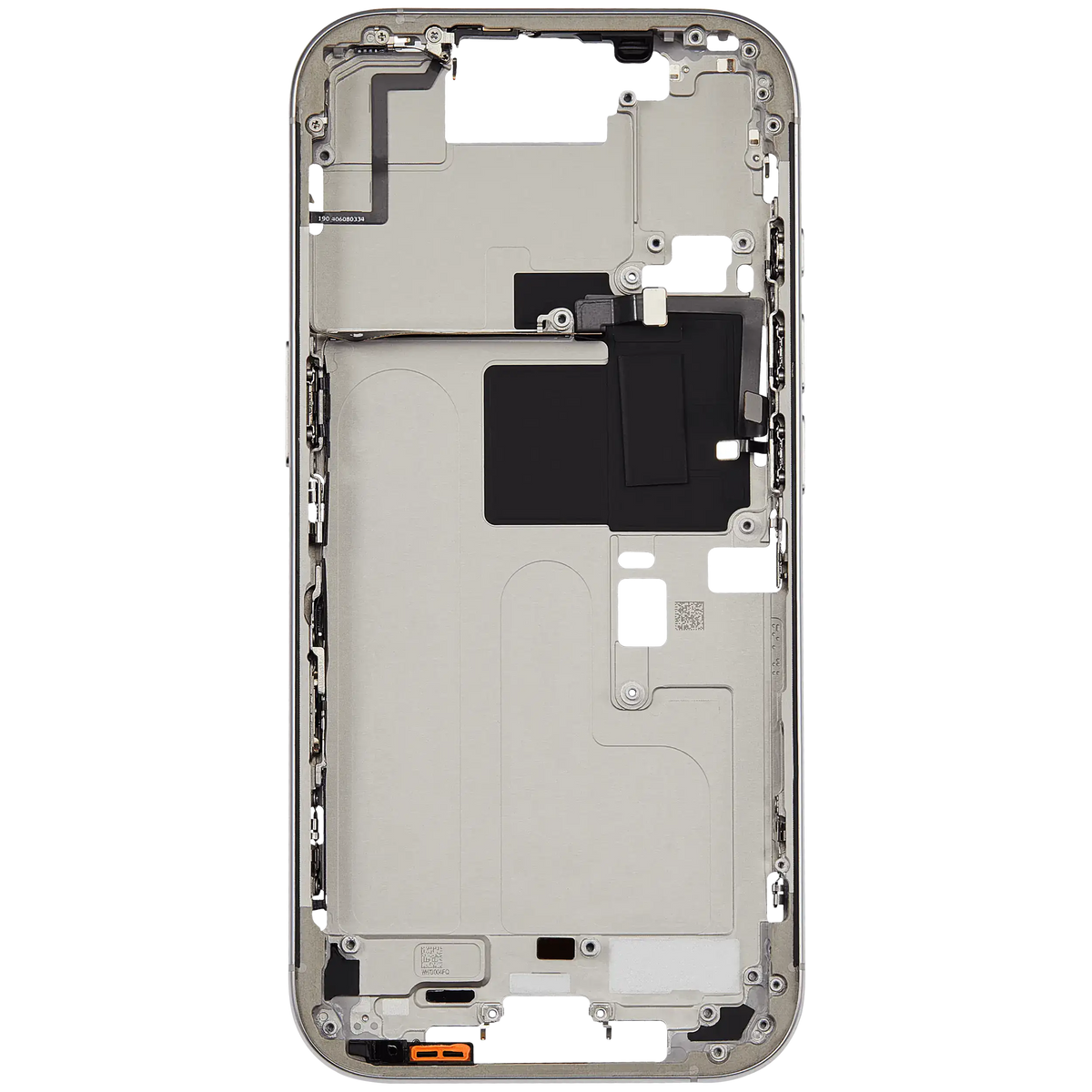 Mid Frame Housing W/ Small Parts For I Phone 16 Pro (Us Version) (Used Oem Pull: Grade A) (White Titanium)