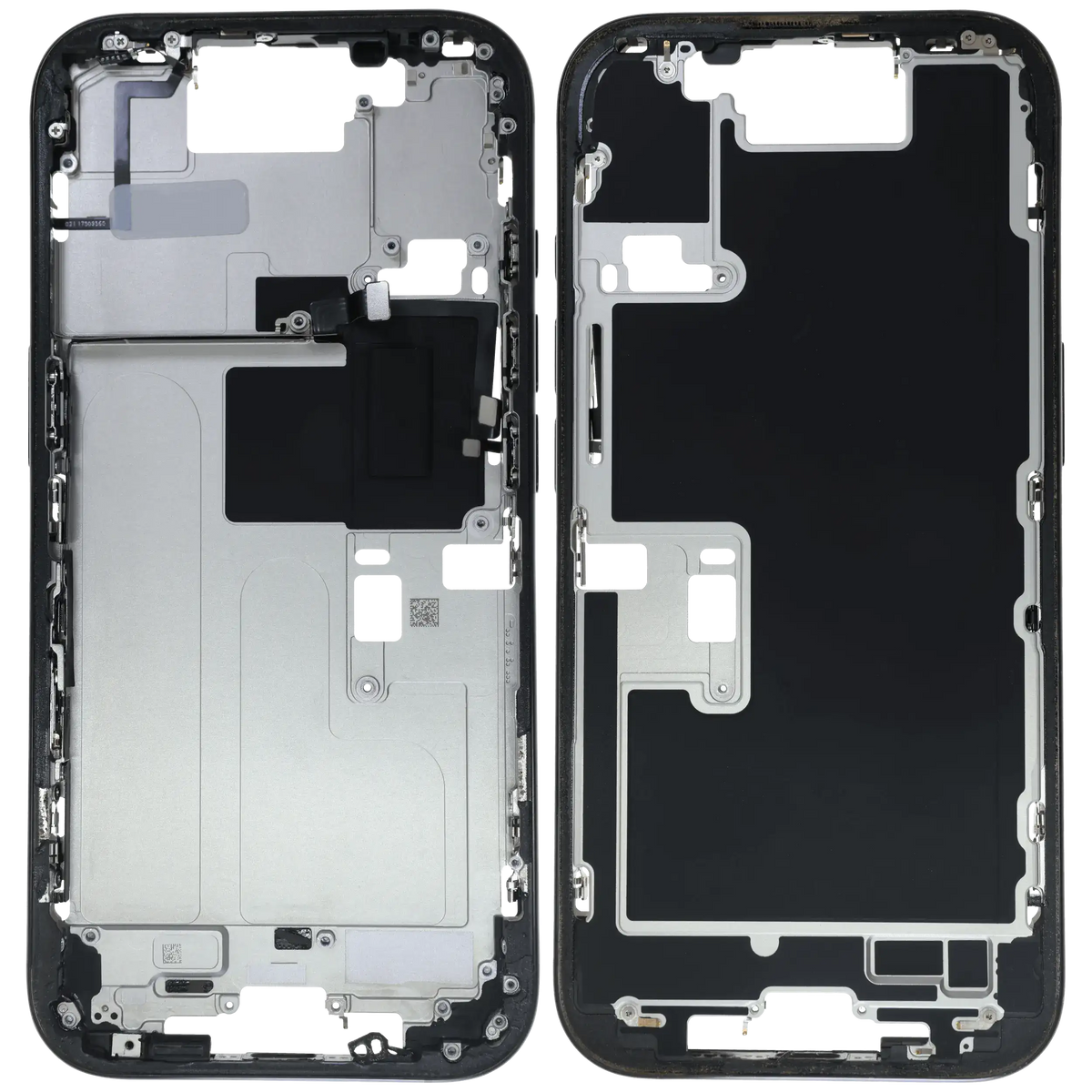 Mid Frame Housing W/ Small Parts For I Phone 16 Pro (Us Version) (Used Oem Pull: Grade B) (Black Titanium)