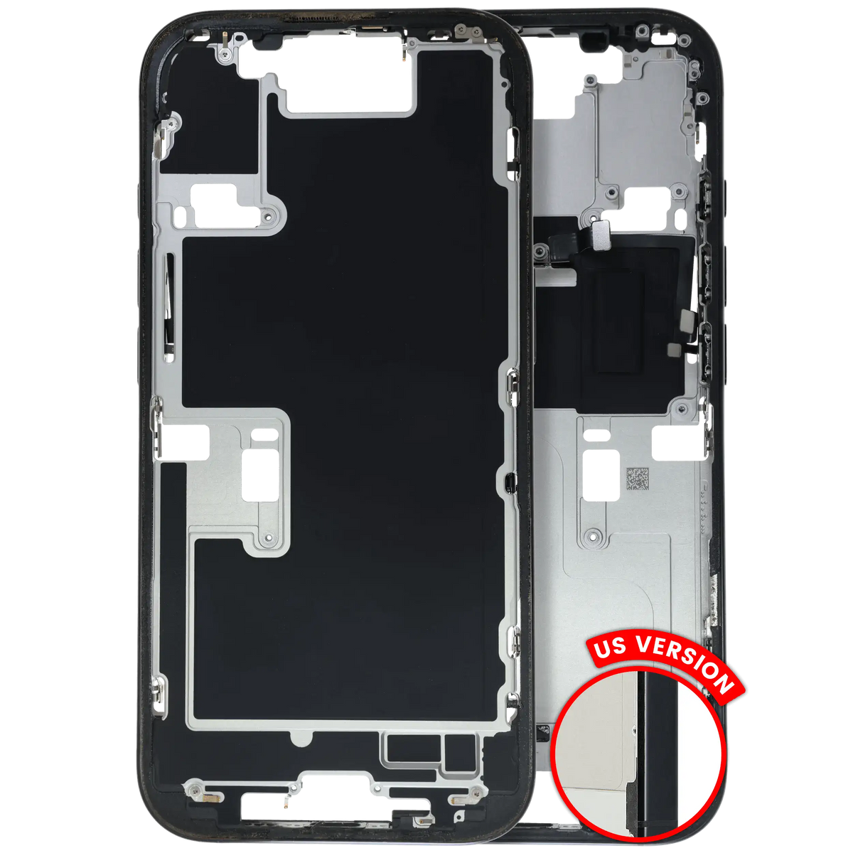 Mid Frame Housing W/ Small Parts For I Phone 16 Pro (Us Version) (Used Oem Pull: Grade B) (Black Titanium)