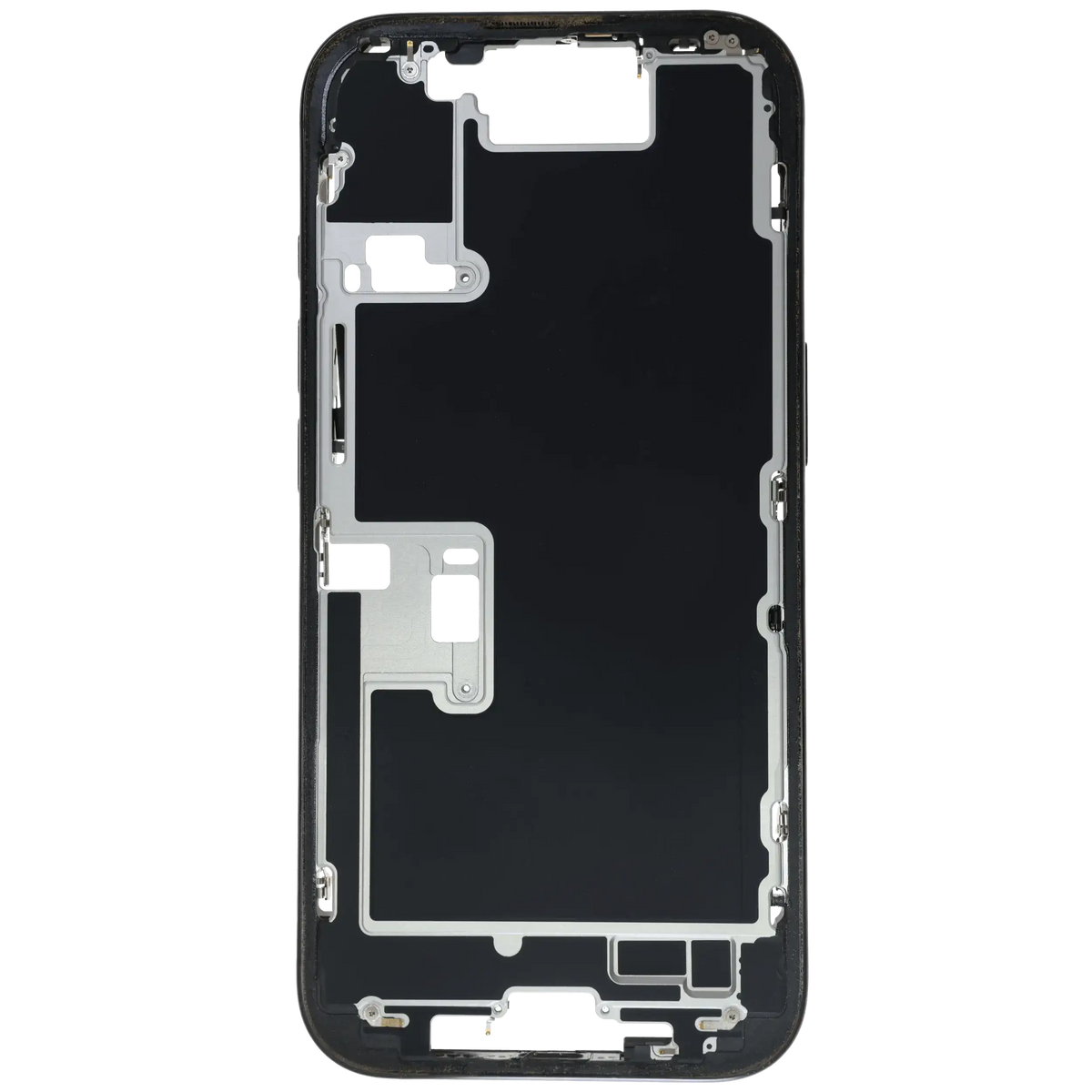Mid Frame Housing W/ Small Parts For I Phone 16 Pro (Us Version) (Used Oem Pull: Grade B) (Black Titanium)