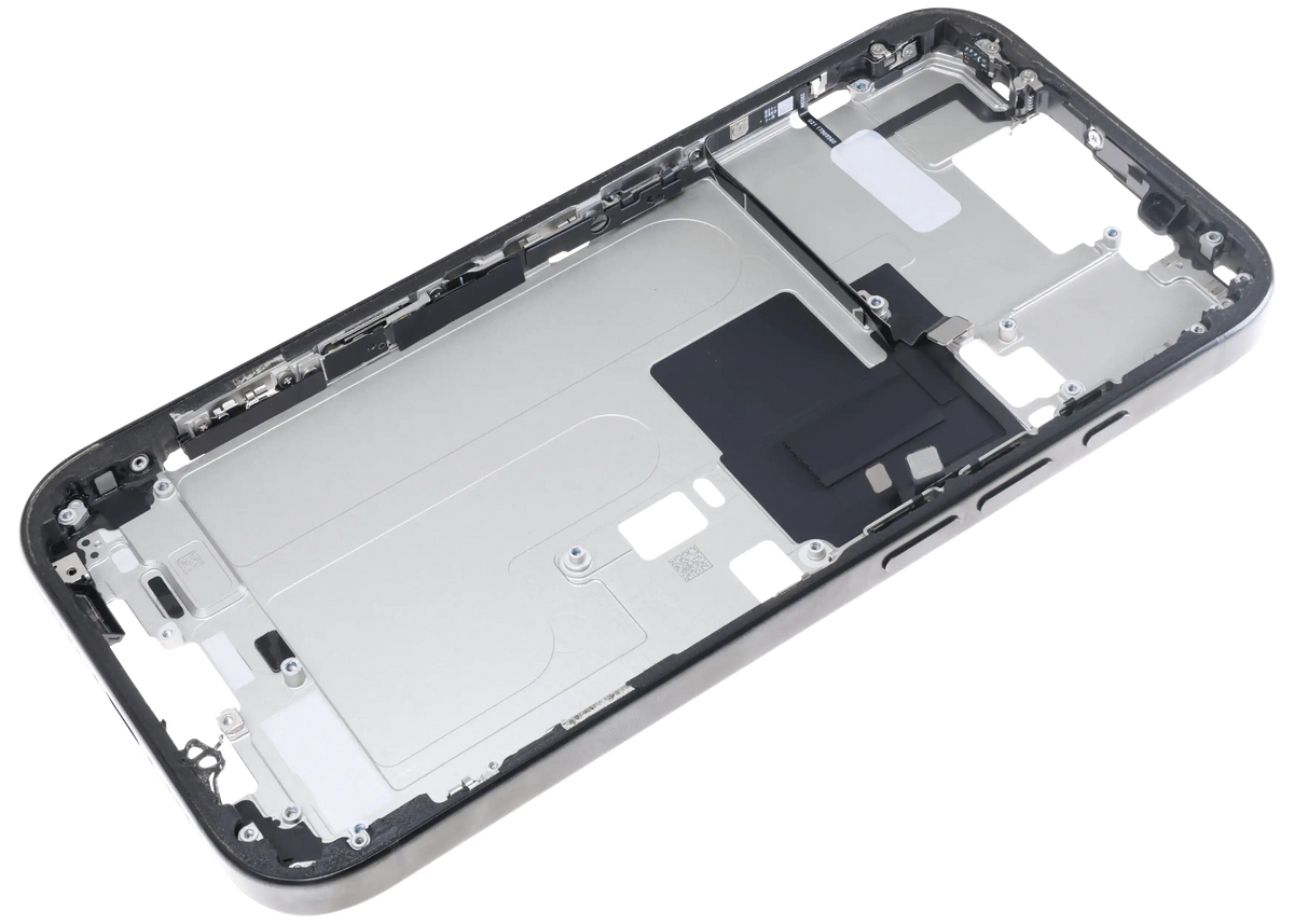 Mid Frame Housing W/ Small Parts For I Phone 16 Pro (Us Version) (Used Oem Pull: Grade B) (Black Titanium)