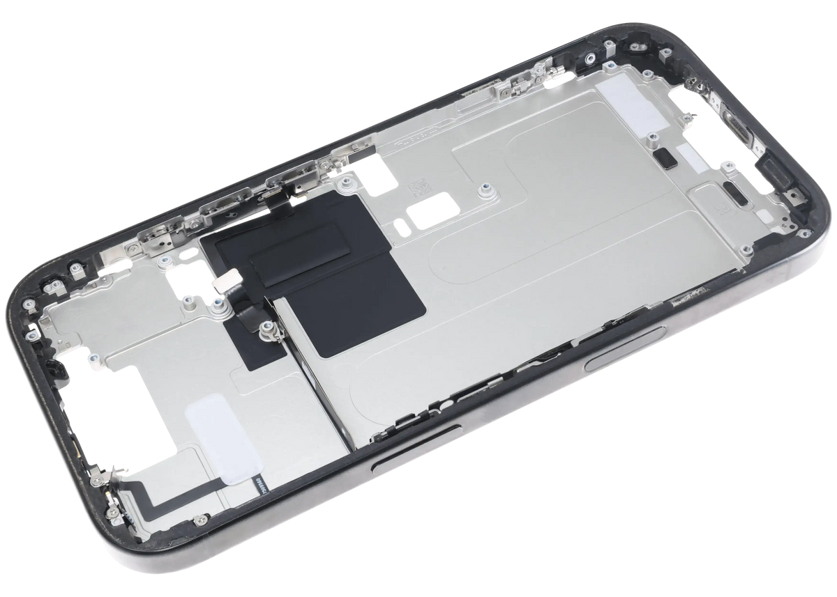 Mid Frame Housing W/ Small Parts For I Phone 16 Pro (Us Version) (Used Oem Pull: Grade B) (Black Titanium)
