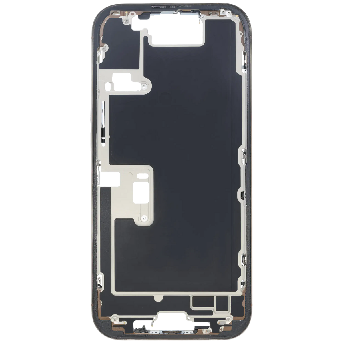 Mid Frame Housing W/ Small Parts For I Phone 16 Pro (Us Version) (Used Oem Pull: Grade B) (Desert Titanium)