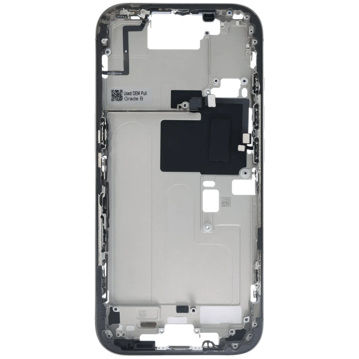 Mid Frame Housing W/ Small Parts For I Phone 16 Pro (Us Version) (Used Oem Pull: Grade C) (Natural Titanium)