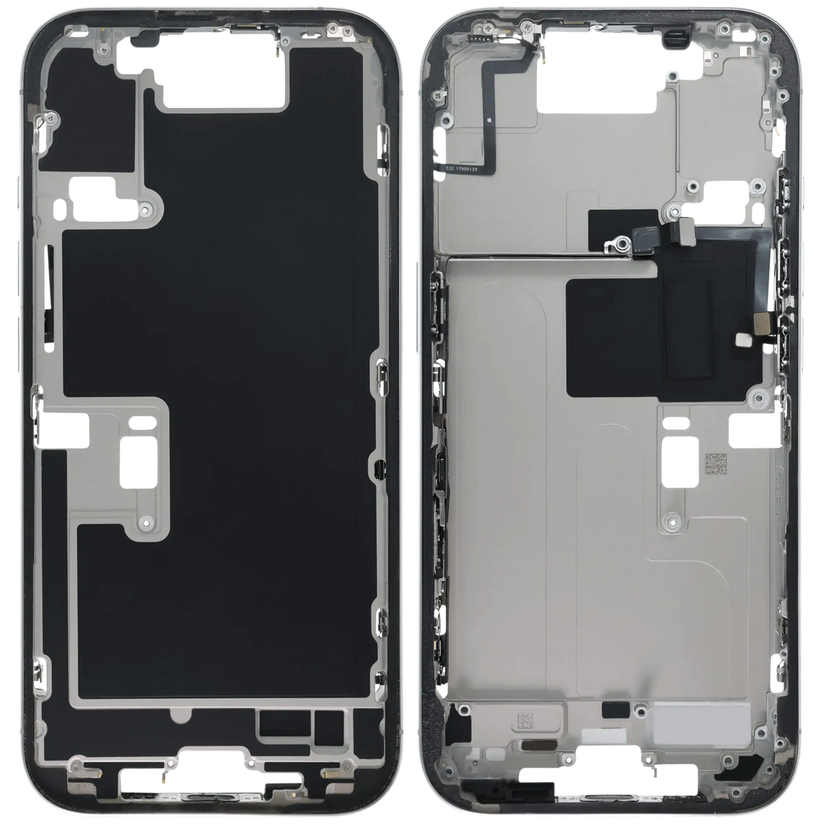 Mid Frame Housing W/ Small Parts For I Phone 16 Pro (Us Version) (Used Oem Pull: Grade C) (White Titanium)