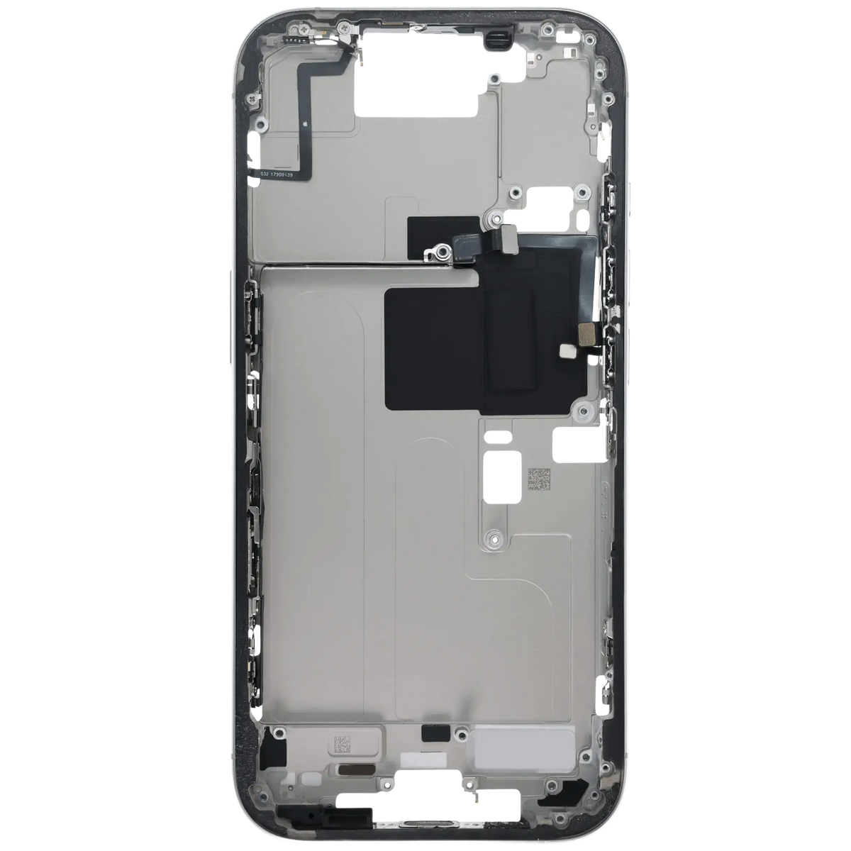 Mid Frame Housing W/ Small Parts For I Phone 16 Pro (Us Version) (Used Oem Pull: Grade C) (White Titanium)