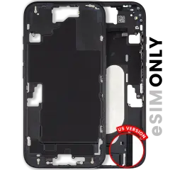 Mid Frame Housing W/ Small Parts For I Phone 16 (Us Version) (Used Oem Pull: Grade A) (Black)