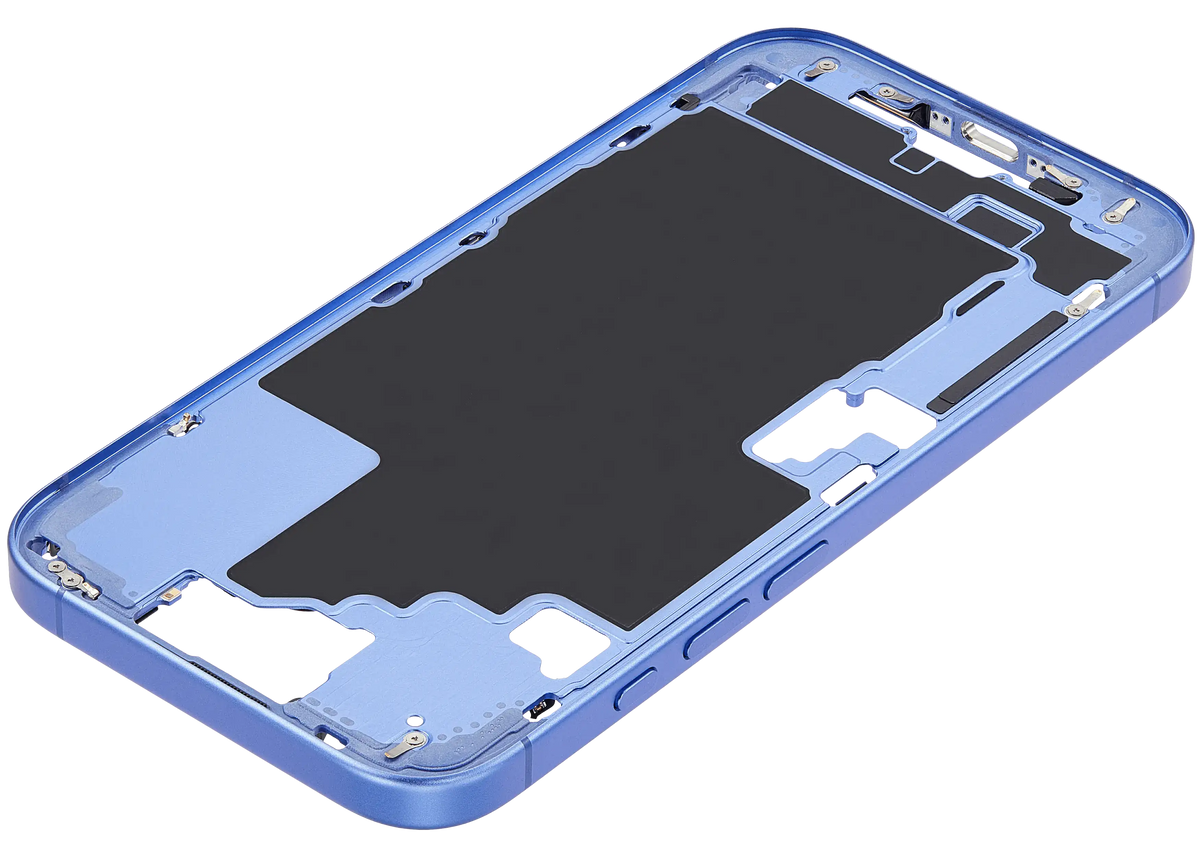 Mid Frame Housing W/ Small Parts For I Phone 16 (Us Version) (Used Oem Pull: Grade A) (Ultramarine)