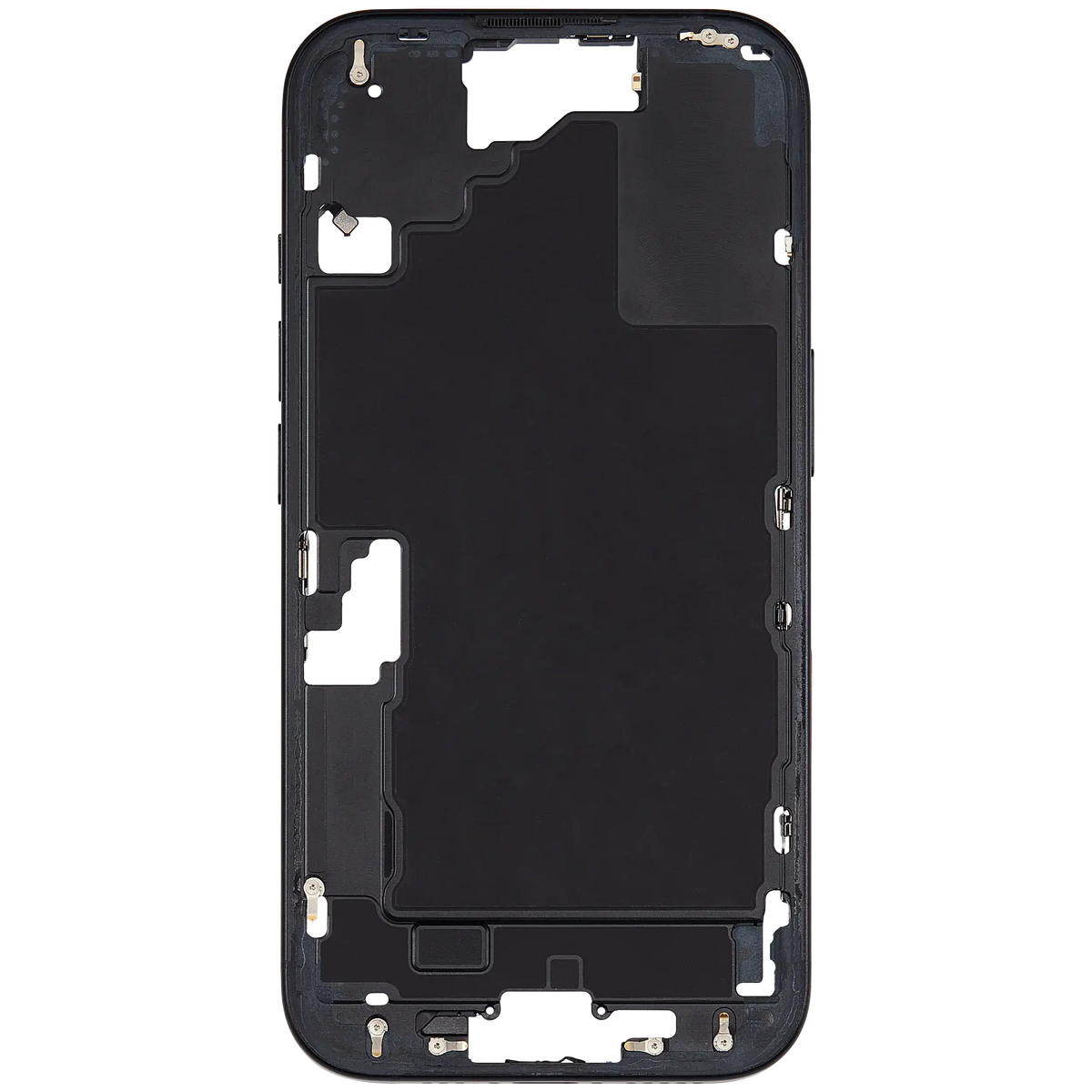Mid Frame Housing W/ Small Parts For I Phone 16 (Us Version) (Used Oem Pull: Grade B) (Black)