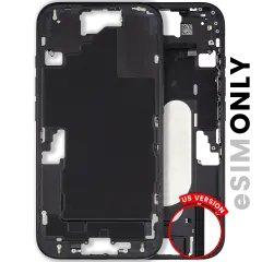 Mid Frame Housing W/ Small Parts For I Phone 16 (Us Version) (Used Oem Pull: Grade B) (Black)