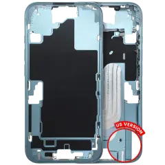Mid Frame Housing W/ Small Parts For I Phone 16 (Us Version) (Used Oem Pull: Grade B) (Teal)