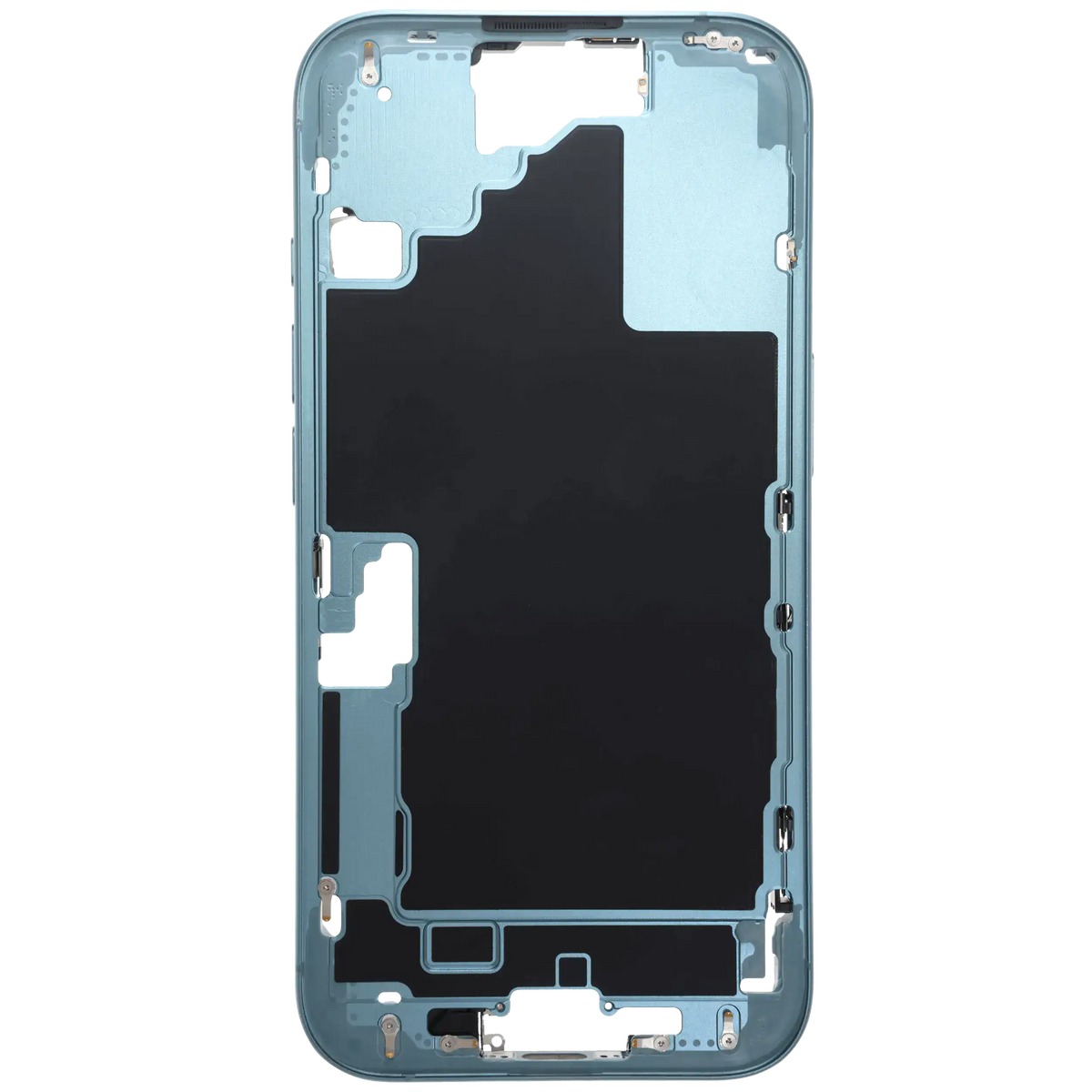 Mid Frame Housing W/ Small Parts For I Phone 16 (Us Version) (Used Oem Pull: Grade C) (Teal)