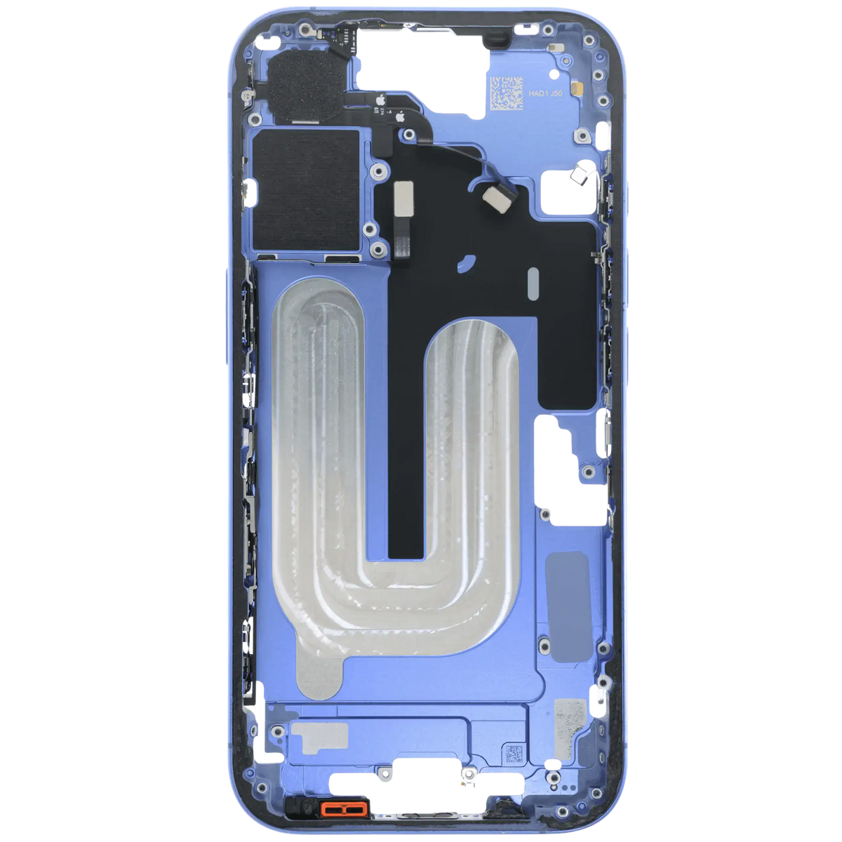Mid Frame Housing W/ Small Parts For I Phone 16 (Us Version) (Used Oem Pull: Grade C) (Ultramarine)