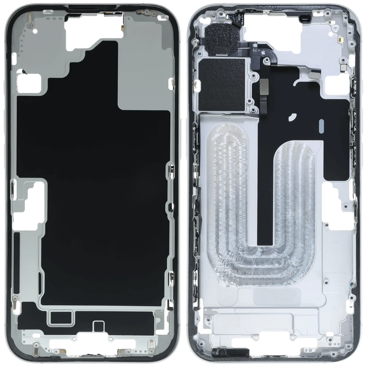 Mid Frame Housing W/ Small Parts For I Phone 16 (Us Version) (Used Oem Pull: Grade C) (White)