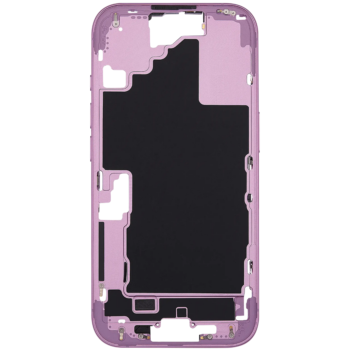 Mid Frame Housing With Power And Volume Button For I Phone 16 (Eu / Global Version) (Aftermarket Plus) (Pink)