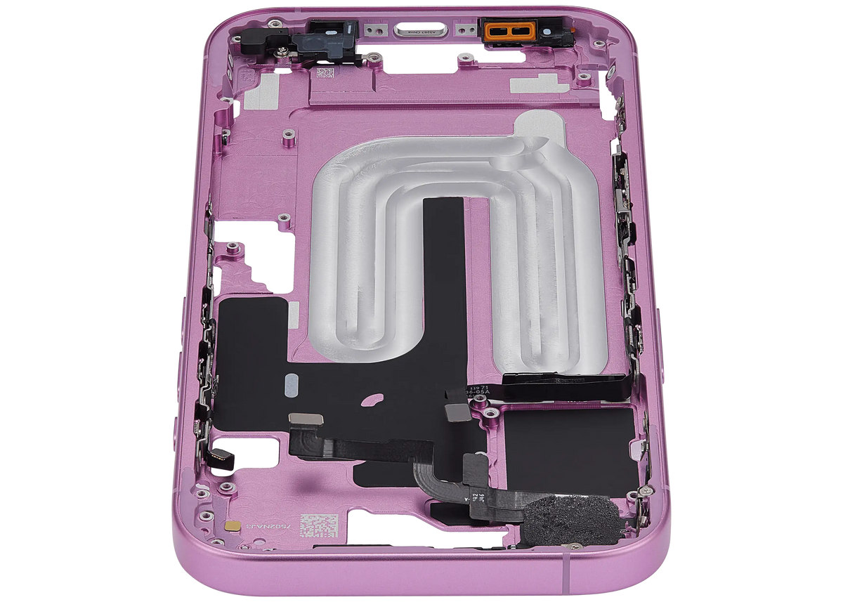 Mid Frame Housing With Power And Volume Button For I Phone 16 (Eu / Global Version) (Aftermarket Plus) (Pink)