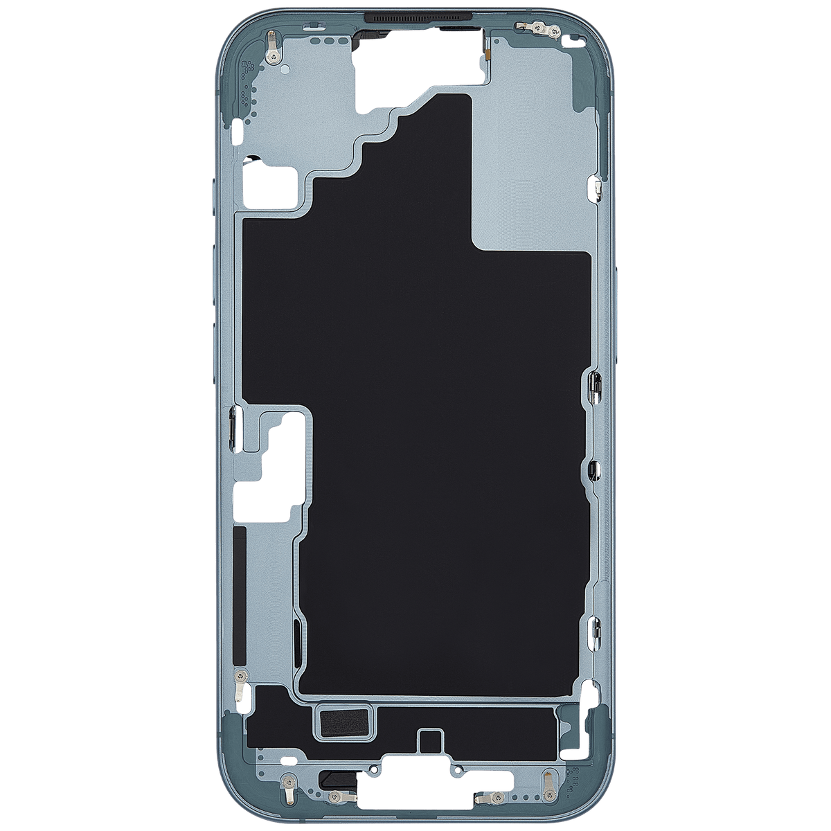 Mid Frame Housing With Power And Volume Button For I Phone 16 (Eu / Global Version) (Aftermarket Plus) (Teal)
