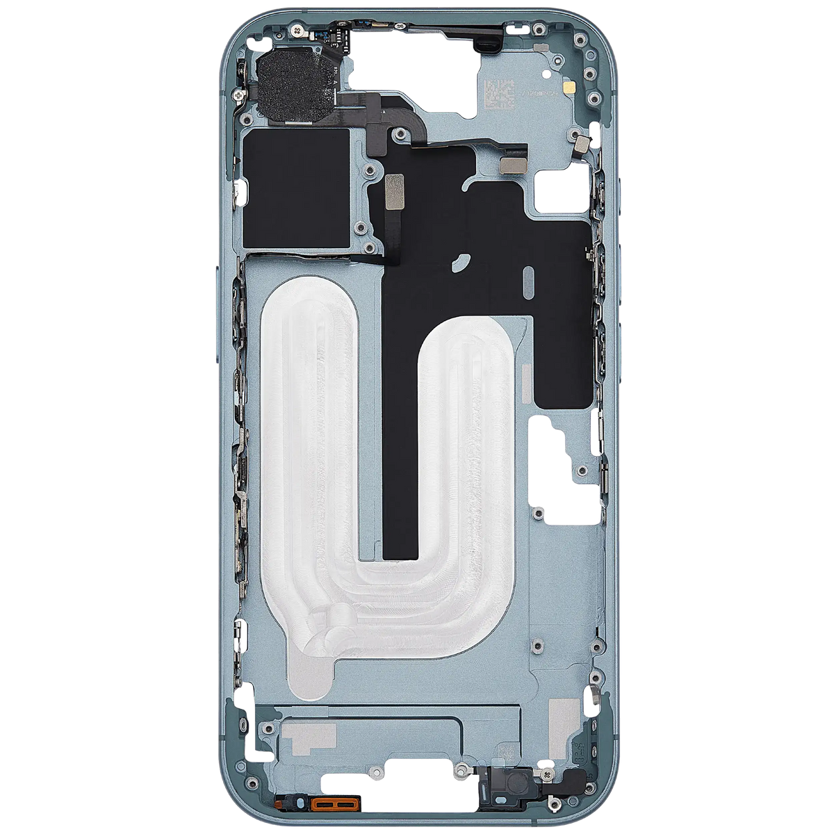 Mid Frame Housing With Power And Volume Button For I Phone 16 (Eu / Global Version) (Aftermarket Plus) (Teal)
