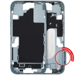 Mid Frame Housing With Power And Volume Button For I Phone 16 (Eu / Global Version) (Aftermarket Plus) (Teal)