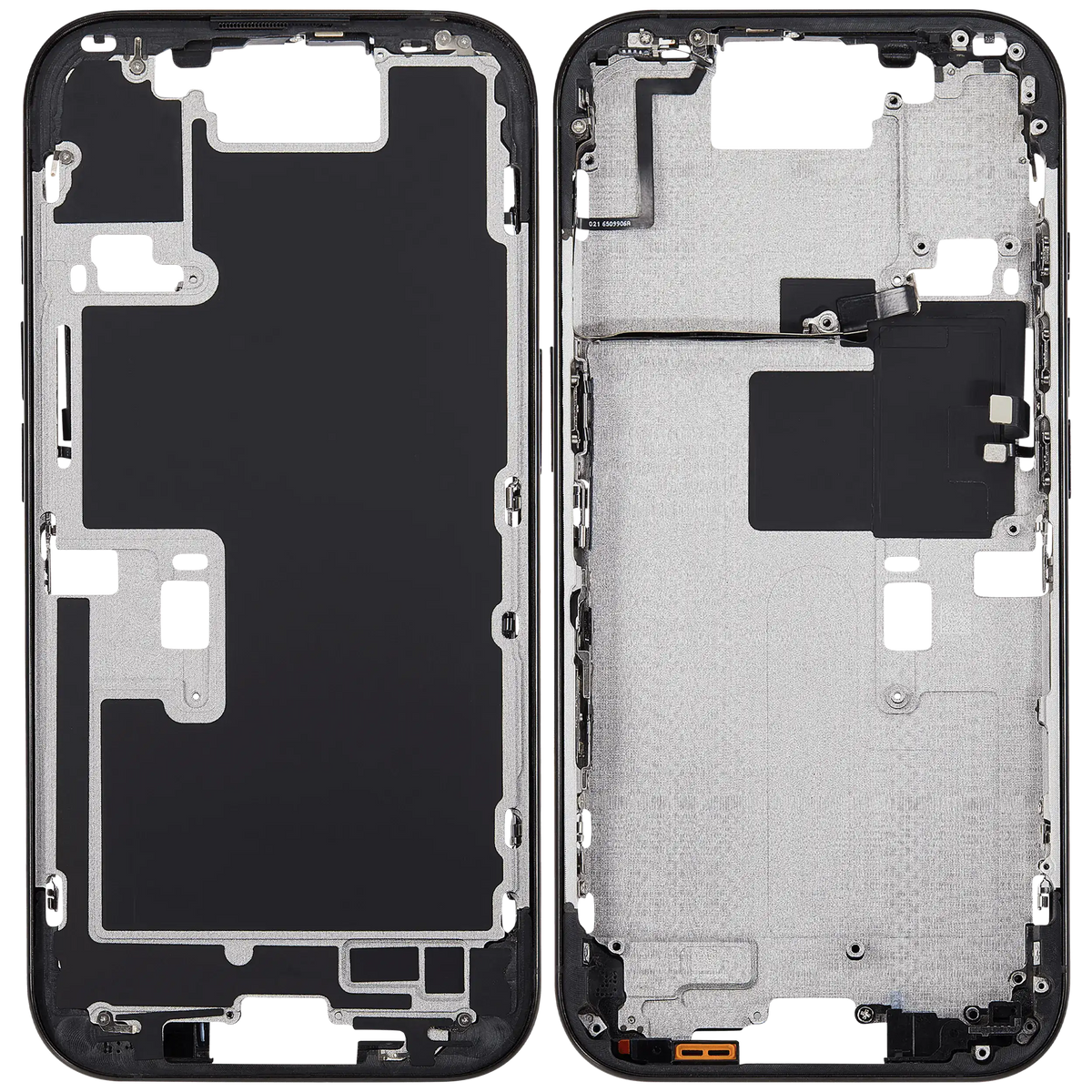 Mid Frame Housing With Power And Volume Button For I Phone 16 Pro (Eu / Global Version) (Aftermarket Plus) (Black Titanium)