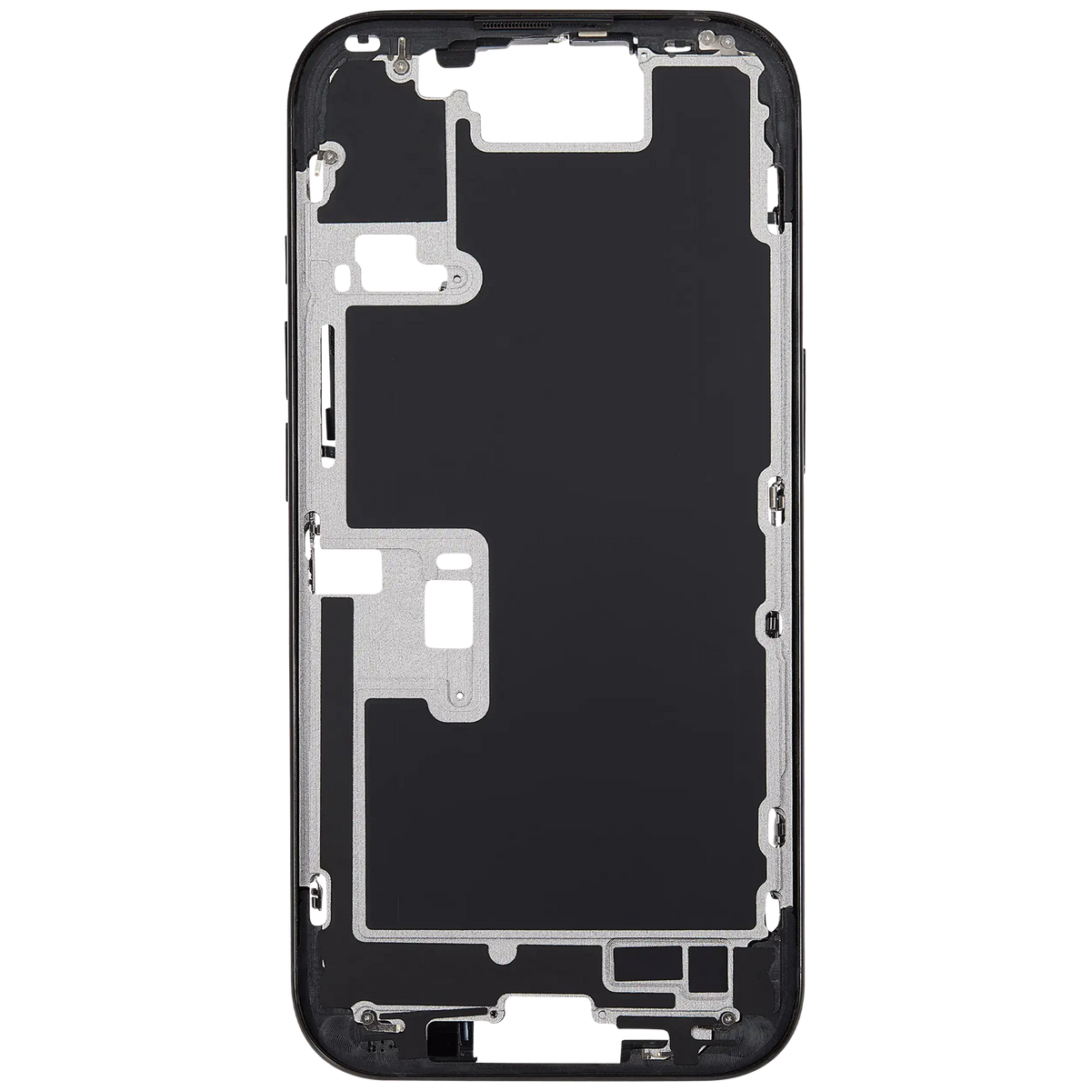 Mid Frame Housing With Power And Volume Button For I Phone 16 Pro (Eu / Global Version) (Aftermarket Plus) (Black Titanium)