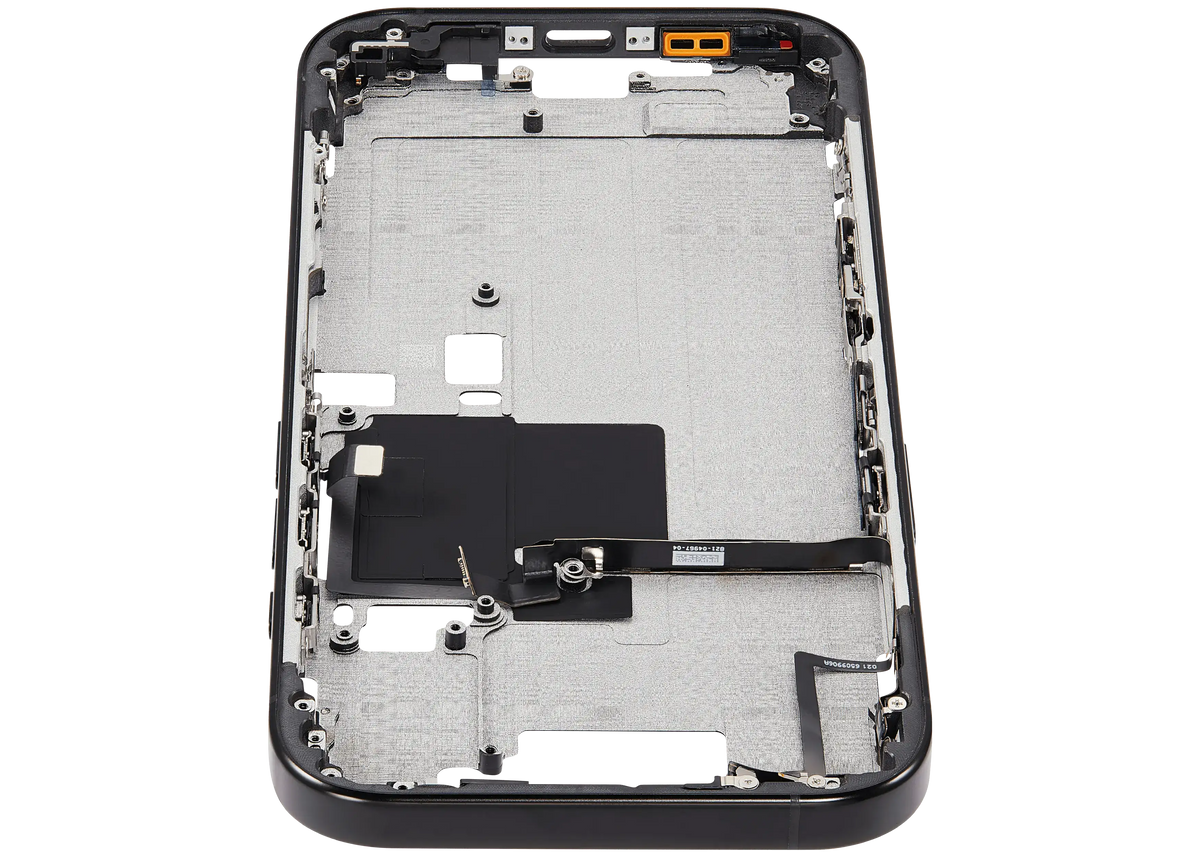 Mid Frame Housing With Power And Volume Button For I Phone 16 Pro (Eu / Global Version) (Aftermarket Plus) (Black Titanium)